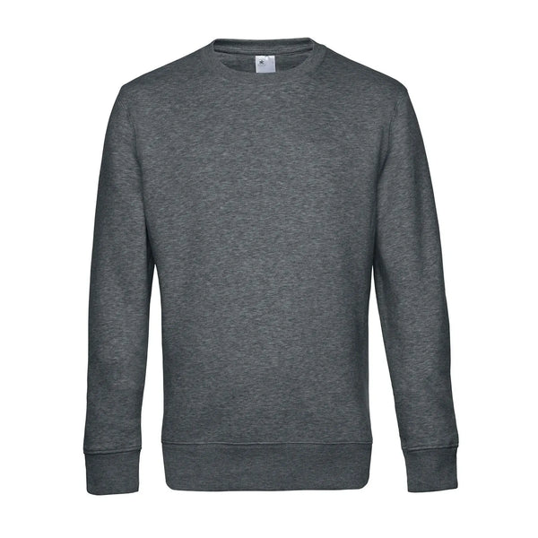 Felpa KING Crew Neck heather mid grey / XS - personalizzabile con logo