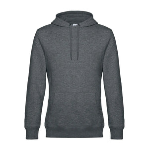 Felpa KING Hooded heather mid grey / XS - personalizzabile con logo