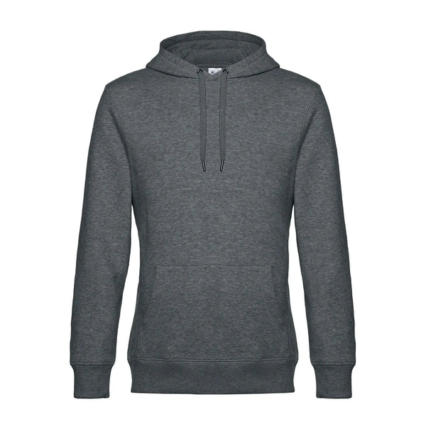 Felpa KING Hooded heather mid grey / XS - personalizzabile con logo