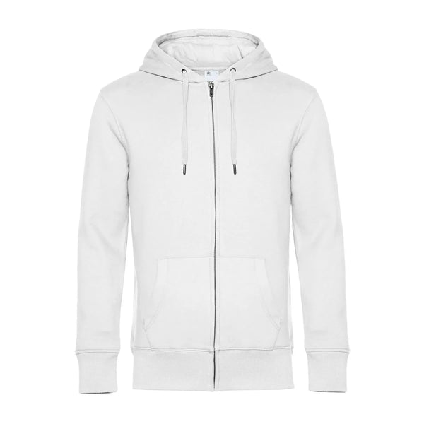 Felpa KING Zipped Hood bianco / XS - personalizzabile con logo