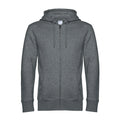 Felpa KING Zipped Hood heather mid grey / XS - personalizzabile con logo