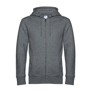 Felpa KING Zipped Hood heather mid grey / XS - personalizzabile con logo