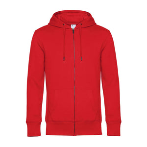 Felpa KING Zipped Hood rosso / XS - personalizzabile con logo