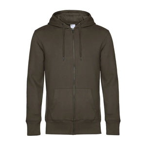 Felpa KING Zipped Hood verde / XS - personalizzabile con logo