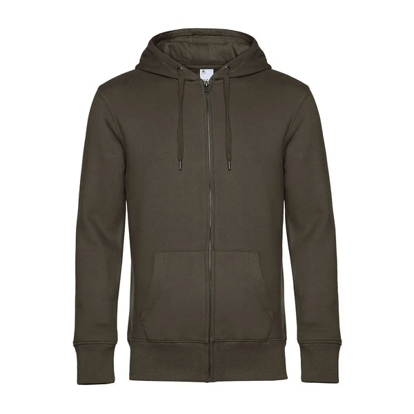Felpa KING Zipped Hood verde / XS - personalizzabile con logo