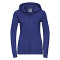 Felpa Ladies Authentic con zip -  cappuccio royal / XS - personalizzabile con logo