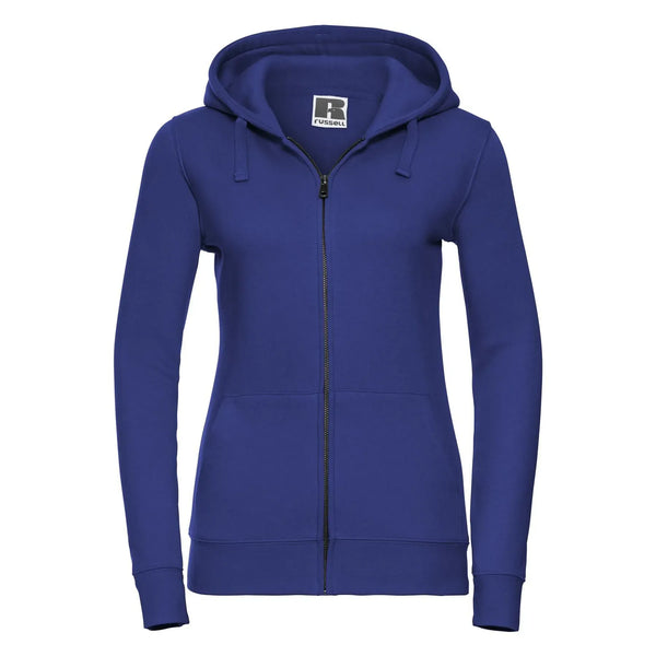 Felpa Ladies Authentic con zip -  cappuccio royal / XS - personalizzabile con logo