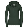 Felpa Ladies Authentic con zip -  cappuccio verde / XS - personalizzabile con logo