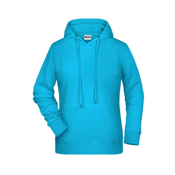 Felpa Ladies cappuccio azzurro / XS - personalizzabile con logo