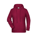 Felpa Ladies cappuccio bordeaux / XS - personalizzabile con logo