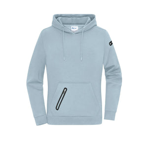 Felpa Ladies cappuccio Interlock azzurro / XS - personalizzabile con logo