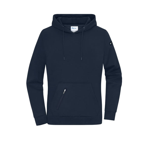 Felpa Ladies cappuccio Interlock blu / XS - personalizzabile con logo