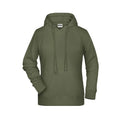 Felpa Ladies cappuccio olive / XS - personalizzabile con logo