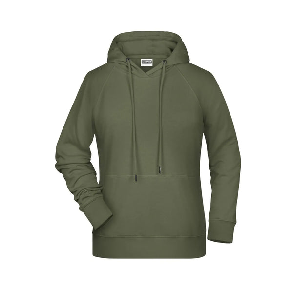 Felpa Ladies cappuccio olive / XS - personalizzabile con logo