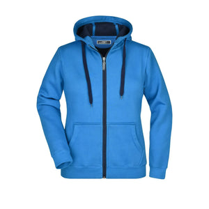 Felpa Ladies Doubleface azzurro / S - personalizzabile con logo