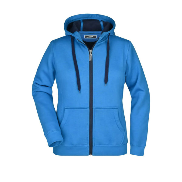 Felpa Ladies Doubleface azzurro / S - personalizzabile con logo