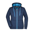 Felpa Ladies Doubleface blu / S - personalizzabile con logo