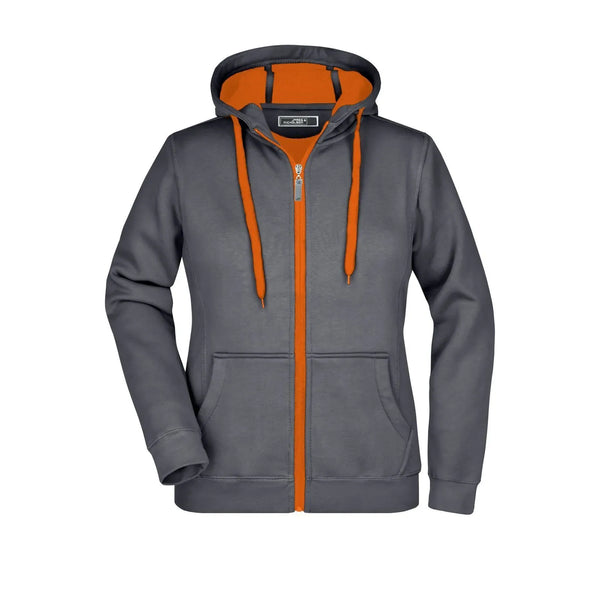 Felpa Ladies Doubleface grigio / S - personalizzabile con logo