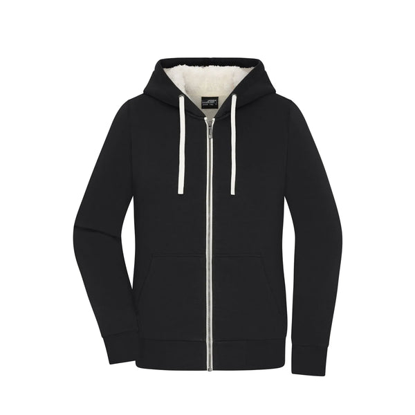 Felpa Ladies Doubleface nero / XS - personalizzabile con logo