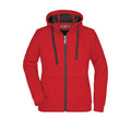 Felpa Ladies Doubleface rosso / S - personalizzabile con logo