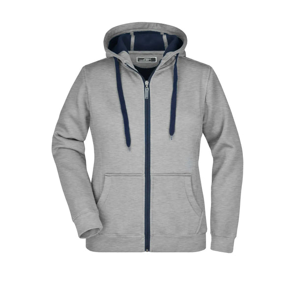 Felpa Ladies Doubleface sports-grey/navy / S - personalizzabile con logo