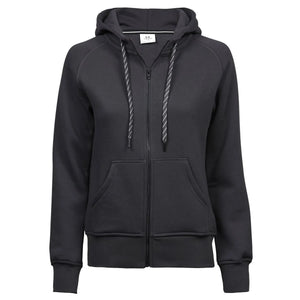 Felpa Ladies Fashion Full Zip Hood grigio / S - personalizzabile con logo