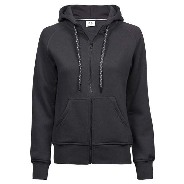 Felpa Ladies Fashion Full Zip Hood grigio / S - personalizzabile con logo