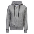 Felpa Ladies Fashion Full Zip Hood Heather Grey / S - personalizzabile con logo