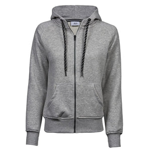 Felpa Ladies Fashion Full Zip Hood Heather Grey / S - personalizzabile con logo