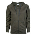 Felpa Ladies Fashion Full Zip Hood verde / S - personalizzabile con logo
