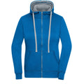 Felpa Ladies Lifestyle Zip-cappuccio azzurro / S - personalizzabile con logo