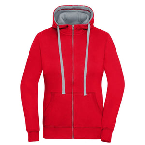 Felpa Ladies Lifestyle Zip-cappuccio - personalizzabile con logo