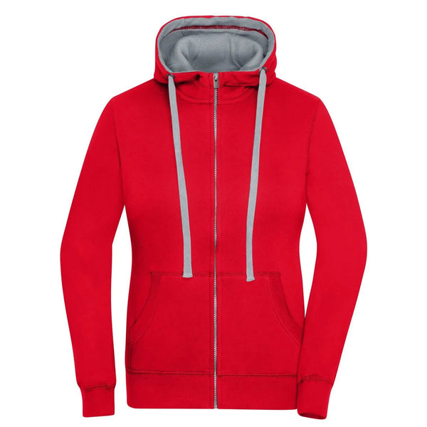 Felpa Ladies Lifestyle Zip-cappuccio - personalizzabile con logo