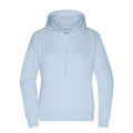 Felpa Ladies Lounge cappuccio azzurro / XS - personalizzabile con logo
