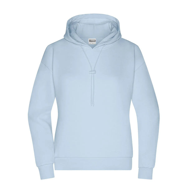 Felpa Ladies Lounge cappuccio azzurro / XS - personalizzabile con logo