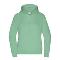 Felpa Ladies Lounge cappuccio verde / XS - personalizzabile con logo