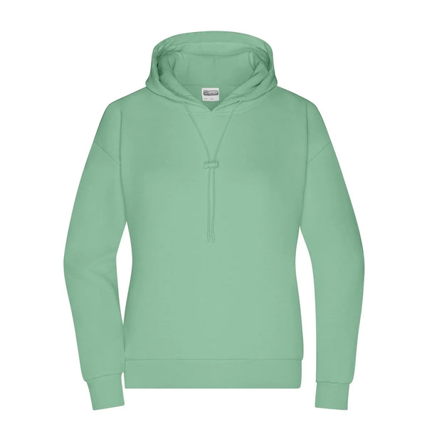 Felpa Ladies Lounge cappuccio verde / XS - personalizzabile con logo