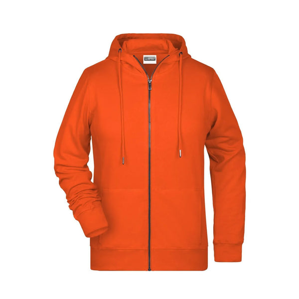 Felpa Ladies Zip cappuccio arancione / XS - personalizzabile con logo