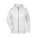 Felpa Ladies Zip cappuccio bianco / XS - personalizzabile con logo