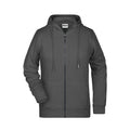 Felpa Ladies Zip cappuccio graphite / XS - personalizzabile con logo