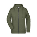 Felpa Ladies Zip cappuccio olive / XS - personalizzabile con logo