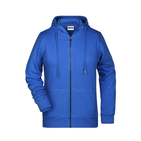 Felpa Ladies Zip cappuccio royal / XS - personalizzabile con logo