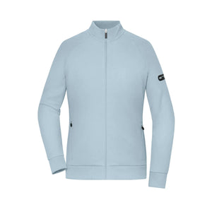 Felpa Ladies‘ Zip Interlock azzurro / XS - personalizzabile con logo