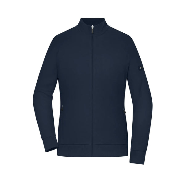 Felpa Ladies‘ Zip Interlock blu / XS - personalizzabile con logo