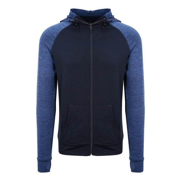 Felpa Men' Cool Contrast Zoodie blu / S - personalizzabile con logo
