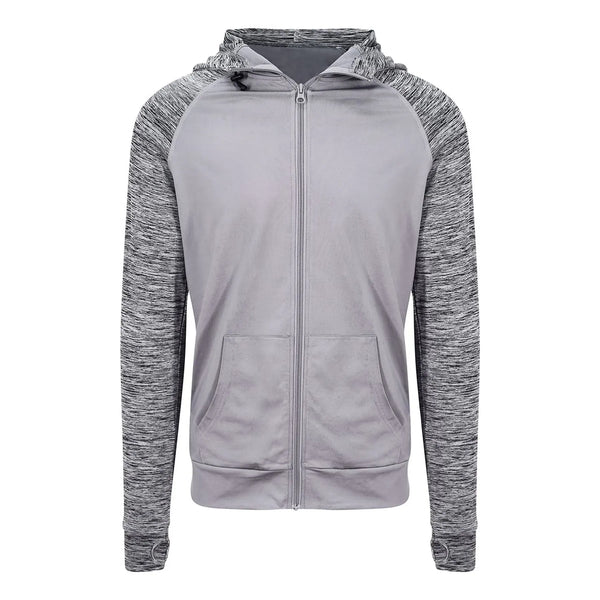 Felpa Men' Cool Contrast Zoodie grigio / S - personalizzabile con logo