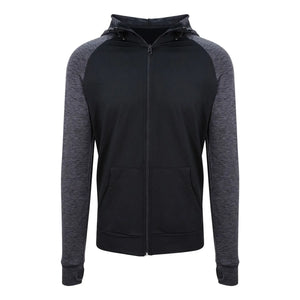 Felpa Men' Cool Contrast Zoodie nero / S - personalizzabile con logo