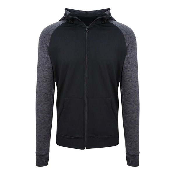 Felpa Men' Cool Contrast Zoodie nero / S - personalizzabile con logo