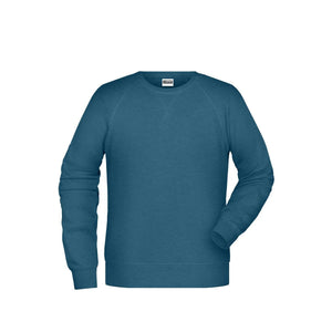 Felpa Men´ petrol-melange / S - personalizzabile con logo