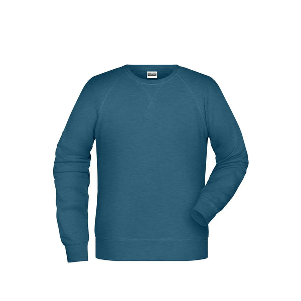 Felpa Men´ petrol-melange / S - personalizzabile con logo